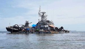 Корвет ВМС Індонезії отримав серйозні пошкодження після зіткнення з затонулих судном